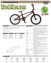 Load image into Gallery viewer, FreeAgent Team Limo Bmx Racing Bike | 21 in Frame