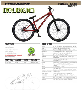 FreeAgent Salire Red Street / Dirt Jumper  Bmx 26in