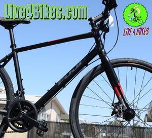 Fuji Absolute 1.9 Black Hybrid Commuter Bikes w/ Disc brakes Aluminum - Live4Bikes