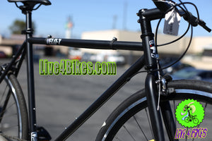 Golden Cycle Velo 7 Speed Hybrid Commuter Bikes Black    - Live4Bikes