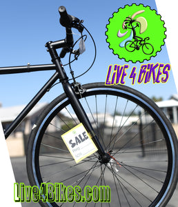 Golden Cycle Velo 7 Speed Hybrid Commuter Bikes Black    - Live4Bikes