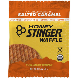 Honey Stinger Waffles Salted Carmel, 12/Box Gluten Free Organic Stinger Waffles  Nutrition