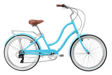 Load image into Gallery viewer, XDS Hyna 26" 7-Speed Women's Beach Cruiser Bike - Teal Blue
