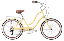 Load image into Gallery viewer, XDS Hyna 26" 7-Speed Women's Beach Cruiser Bike - Vanilla