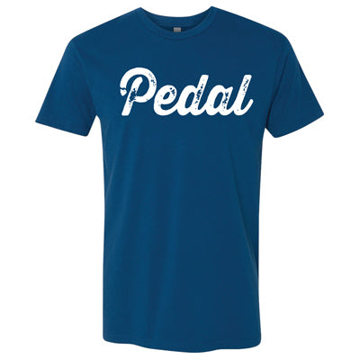 Uc T-Shirt,Pedal,Lg Cool Blue Pedal Script  Apparel