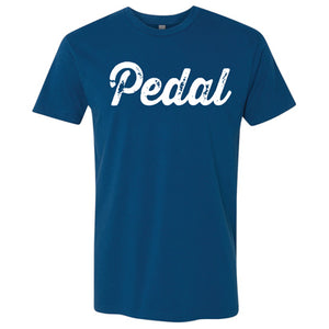 Uc T-Shirt,Pedal,Lg Cool Blue Pedal Script  Apparel