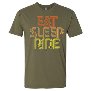 Uc T-Shirt,Eat Sleep Ride,2X Army Green Eat Sleep Ride  Apparel