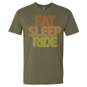 Uc T-Shirt,Eat Sleep Ride,Med Army Green Eat Sleep Ride  Apparel