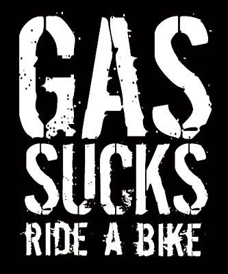 Gas Sucks Ride A Bike Decal Sticker (Each) Gas Sucks Sticker Khs Merchandis