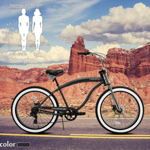 Load image into Gallery viewer, Micargi Largo GT7 26" Beach Cruiser Bike 7-Speed