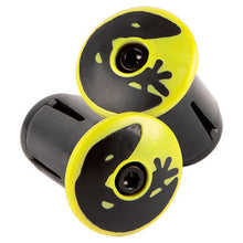 Load image into Gallery viewer, 2 piece neon yellow road bar end plugs lizard skins