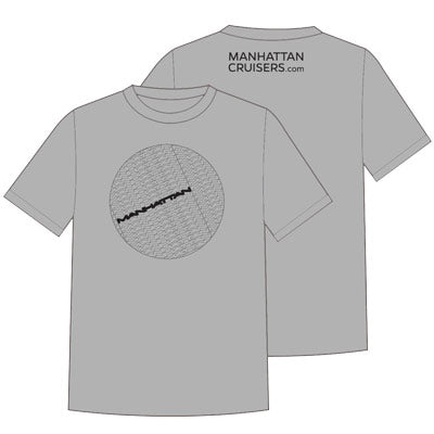 Manhattan T-Shirt,Crop Circle Men T-Shirt,Gray,Small Crop Circle Tee Manhattan Apparel