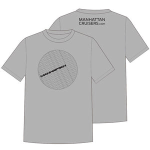 Manhattan T-Shirt,Crop Circle Men T-Shirt,Gray,Medium Crop Circle Tee Manhattan Apparel