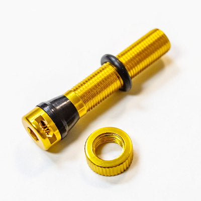 Mwi Tubeless Valve,Schrader Works W/Inserts,44Mm,Gold Ano Schrader Tubeless Valves  Tubetireca