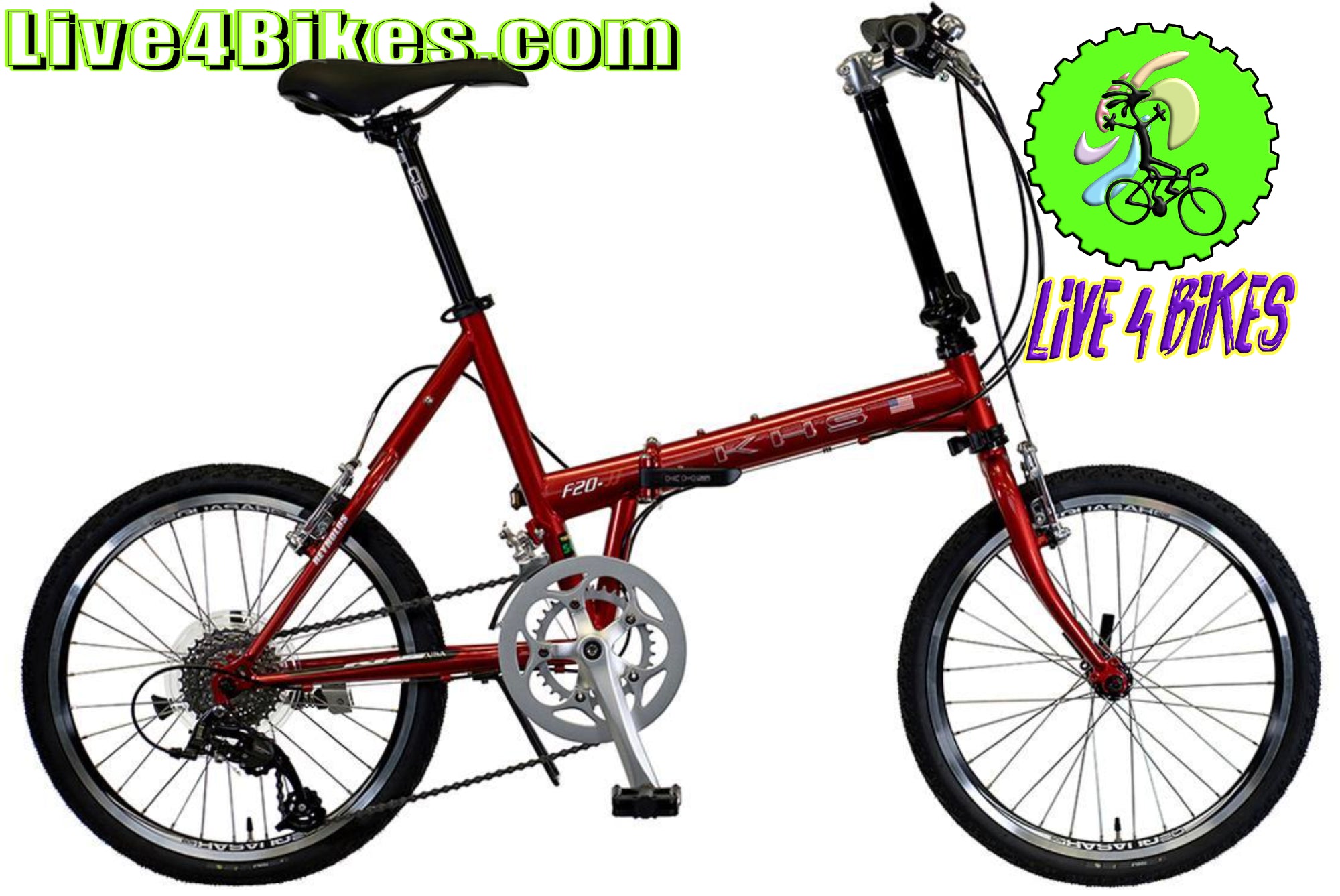 Mocha Folding Bike |  Red  F20-Jj KHS| 16 speed