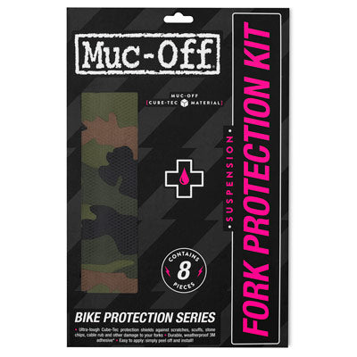 Muc-Off,Fork Protctn Kit Camo, 8 Pcs Pack Fork Protection Kit  Bikeprotec