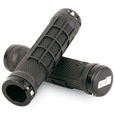 Odi Ruffian Mx Lock-On Grips Black With Black Clamps Ruffian Mx Lock-On Odi Gripstape