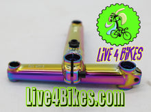 Load image into Gallery viewer, BMX Cro-mo Crank Arm Set 170mm  Oil Slick.