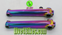 Load image into Gallery viewer, BMX Cro-mo Crank Arm Set 170mm  Oil Slick.