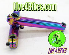 Load image into Gallery viewer, BMX Cro-mo Crank Arm Set 170mm  Oil Slick.