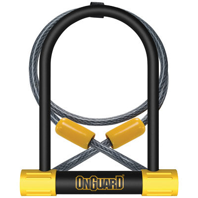 Onguard U-Lock Bulldog 8012 Standard 4.5X9'' With 4' Cable Bulldog Doubleteam Onguard Locks