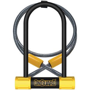 Onguard U-Lock Bulldog 8015M Medium 3.55X6.9 With 4' Cable Bulldog Doubleteam Onguard Locks