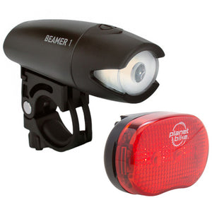 P-Bike Hl/Tl Pkg,Bmr-1 & Blnk3 Xtreme 2.0 Leds Beamer 1 & Blinky 3 Combo Planet Bike Lights