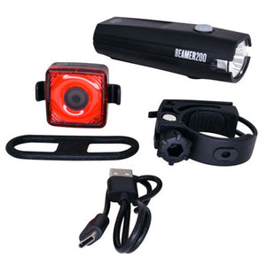 Planet Bike Beamer 200/ Blinky Squared  Combo Light Set 