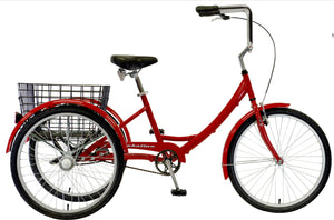 Tricycle 1 Spd Red Steel  Trike Steel  Adulttri1