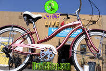 Load image into Gallery viewer, Rose Gold Women Beach Cruiser 7 speed Rover 7sp  -Live4bikes