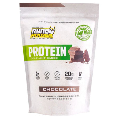 Ryno Power,Protein Powder Chocolate,10 Serving,1Lb. Plant Protein Powder  Nutrition