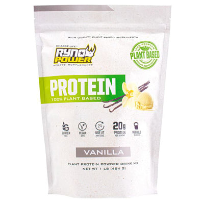 Ryno Power,Protein Powder Vanilla,10 Serving,1Lb. Plant Protein Powder  Nutrition