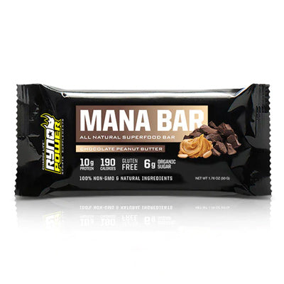 Ryno Power Mana Bar,50 Gram Chocolate Peanut Butter,12/Box Mana Protein Bar  Nutrition