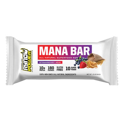 Ryno Power Mana Bar,50 Gram Strawberry Acai,12/Box Mana Protein Bar  Nutrition