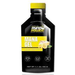 Ryno Power Mana Gel Lemon Meringue,12 Pouch Box Mana Gel  Nutrition