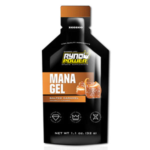 Ryno Power Mana Gel Salted Caramel,12 Pouch Box Mana Gel  Nutrition