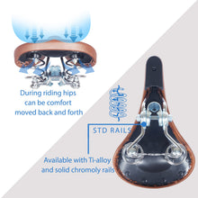 Load image into Gallery viewer, Tracer AF-7024-BRN Retro City Bikes Saddles with Coil Spring