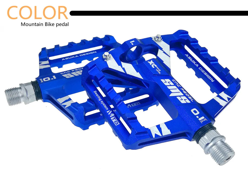 sms pedale SMS 0.1 Blue Aluminum Bicycle Pedals 9/16 -Live4Bikes