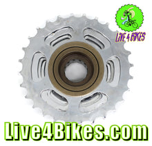 Load image into Gallery viewer, Monsoon 7 Speed Freewheel Chrome 13-28T -Live4Bikes
