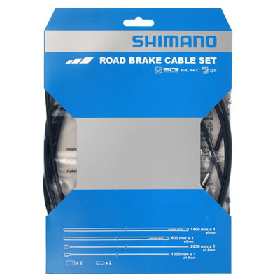 Shim Brk Cable Set,Road,Ss Black,Ptfe, Ft&Rr Cbl/Hsng Teflon Road Brake Cable Set Shimano Cableshous