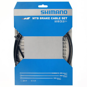 Shim Brk Cable Set,Mtb Sus,Ss Black,Ft&Rr Cable/Housing Stainless Steel Mtb Brake Cable Set Shimano Cableshous