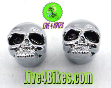 Load image into Gallery viewer, Skull Valve Caps Chrome Schrader Valve