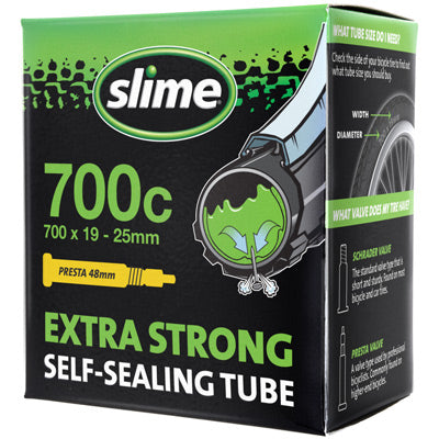 Slime 700X19-25C Pv Tube W/ Slr,1 Yr Guar< 1/8 Hole Self-Sealing Smart Tube  Tubes  700C / 622