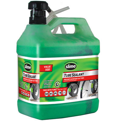 Slime Tire Sealer,1 Gal W/Pump 1Gal Jug W/Pump & Filler Tube Tube Sealant Slime Tubetireca