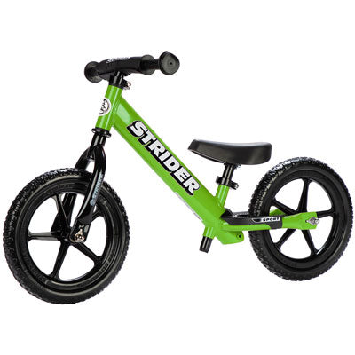 Strider,Balance Bk,Sport Green Qr Saddle/H-Bar Clmps 12'' Sport No-Pedal Balance Bike Strider Sports Balancebik  12''