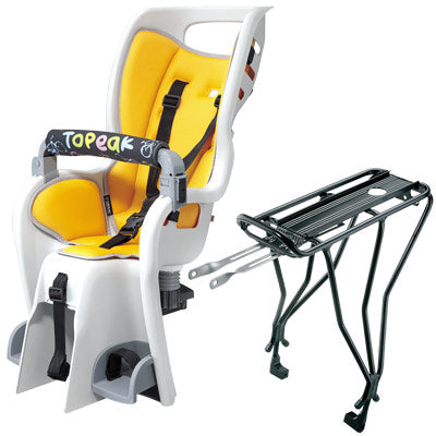 Topeak Babyseat Ii For Disc 26/27/700 Whl,Yllw Seat Pad Babyseat Ii + Disc Rack Topeak Childcarri