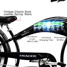 Load image into Gallery viewer, Tracer Twenty5 GTS 500W 26" Electric Cruiser Bike