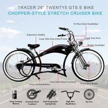 Load image into Gallery viewer, Tracer Twenty5 GTS 500W 26" Electric Cruiser Bike