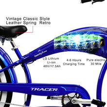 Load image into Gallery viewer, Tracer Twenty5 GTS 500W 26" Electric Cruiser Bike