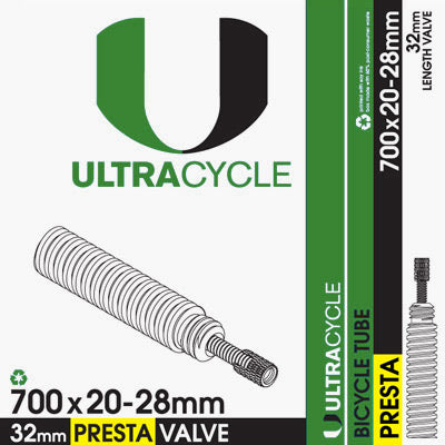 Uc 700X20-28,Tube,32Mm,Pv 32Mm Stem,Threaded,50/Case Presta Valve Tubes  Tubes  700C / 622